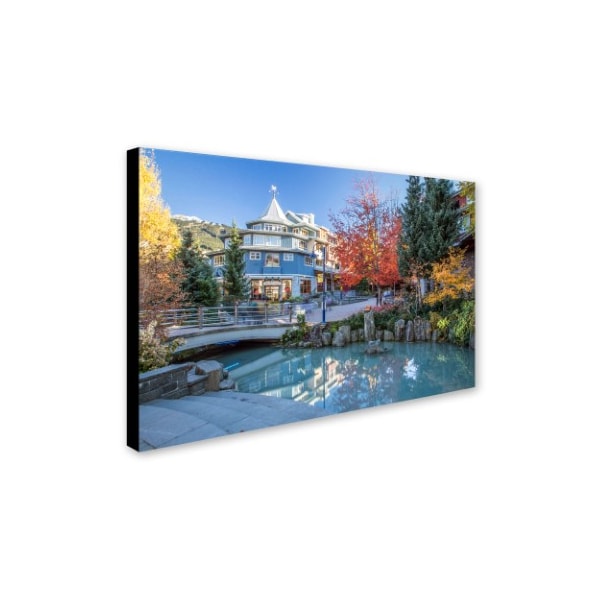 Pierre Leclerc 'Whistler Plaza Autumn' Canvas Art,16x24